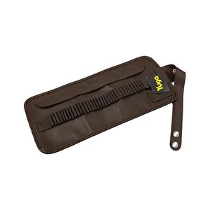 Suni Deri 36 Gözlü Rulo Kalemlik Kahverengi