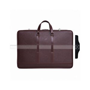 Suni Deri Lüks Proje Ve Resim Çantası Bordo