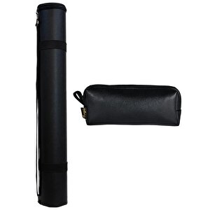 Suni Deri Proje Tüpü Ve Kalem Çantası 2li Set