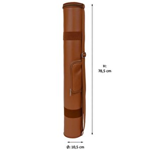 Yuga Suni Deri Proje Tüpü Cepli 10,5 Cm Taba