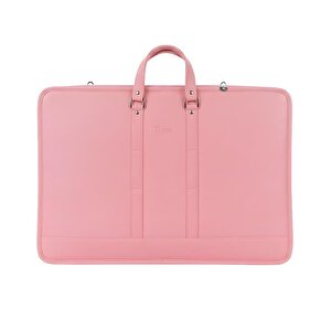 Suni Deri Lüks Proje Ve Resim Çantası Pembe