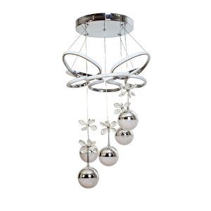 Avonni Av-7014-6160-8k-5tk Krom Kaplama Modern Avize Led Alüminyum Silikon 55x55 Cm