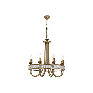 Av-1890-8e Eskltme Kaplama Modern Avize E14 Metal Kristal 60 Cm