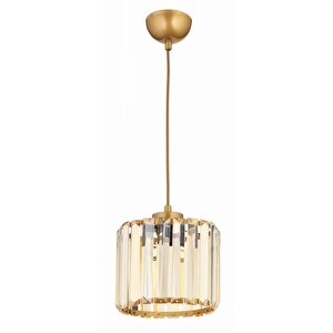 Av-7013-520-t2-bsa Sarı Boya Modern Avize E27 Metal Kristal 19 Cm