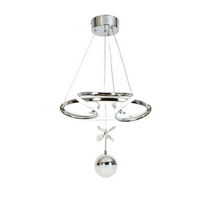 Av-7014-6161-3k-1tk Krom Kaplama Modern Avize Led Alüminyum Silikon 43x43 Cm