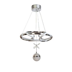 Av-7014-6161-3k-1tk Krom Kaplama Modern Avize Led Alüminyum Silikon 43x43 Cm