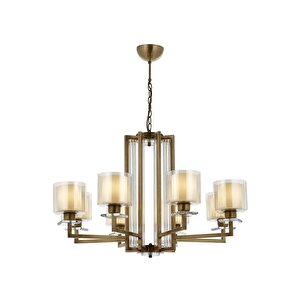 Av-4285-8e Eskitme Kaplama Modern Avize E27 Metal Cam 80 Cm