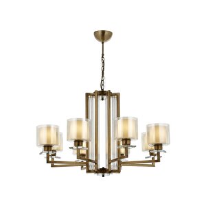 Avonni Av-4285-8e Eskitme Kaplama Modern Avize E27 Metal Cam 80 Cm