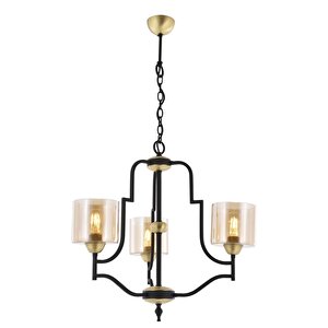 Av-4162-3e Eskitme Kaplama Modern Avize E27 Metal Cam 62 Cm