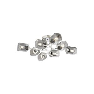 Ar-1836-8k Krom Kaplama Modern Avize E27 Metal Cam 78 Cm