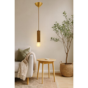 Av-1651-1e Eskitme Kaplama Modern Avize E27 Ahşap 6 Cm