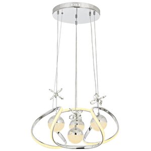 Av-5281-4k Krom Kaplama Modern Avize Led Metal Cam 40 Cm