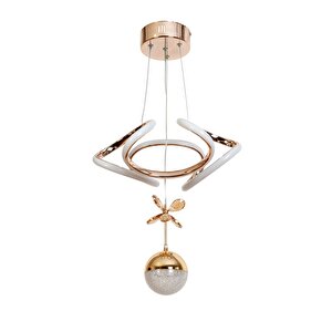 Av-7014-6116-3bkr-1tk Bakır Kaplama Modern Avize Led Alüminyum Silikon 35x35 Cm