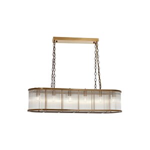 Av-1866-e120x40 Eskitme Kaplama Modern Avize E27 Metal Cam 120x40 Cm