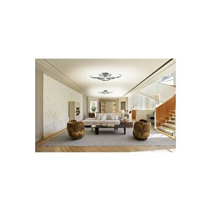 Avonni Ar-7014-6102-6k Krom Kaplama Modern Avize Led Alüminyum Silikon 72x60 Cm