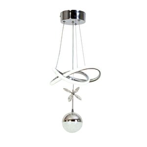 Av-7014-6130-2k-1tk Krom Kaplama Modern Avize Led Alüminyum Silikon 27x27 Cm