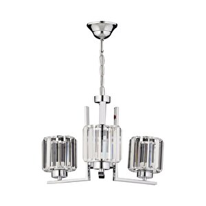 Av-7013-396-3k Krom Kaplama Modern Avize E27 Metal Kristal 50 Cm