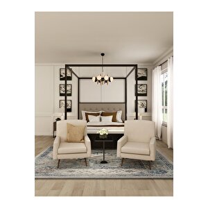 Avonni Av-4322-8s Sarı Kaplama Modern Avize E27 Metal Cam 105 Cm