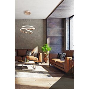 Av-7014-6139-3bkr Bakır Kaplama Modern Avize Led Alüminyum Silikon 32x32 Cm