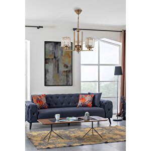 Av-7013-396-3e Eskitme Kaplama Modern Avize E27 Metal Kristal 50 Cm