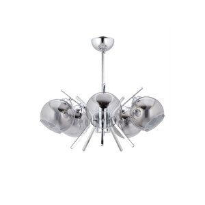 Av-7013-393-5k Krom Kaplama Modern Avize E27 Metal Cam 53 Cm