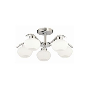 Av-7013-390-5k Krom Kaplama Modern Avize E27 Metal Cam 65 Cm