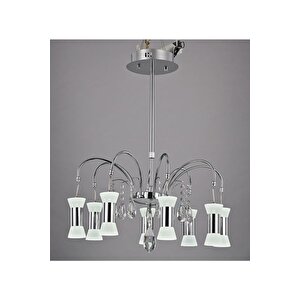 Av-5141-8k Krom Kaplama Modern Avize Led Metal Cam 50 Cm