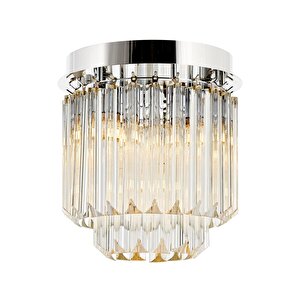 Ar-4302-k30 Krom Kaplama Klasik Avize E14 Metal Kristal 30 Cm