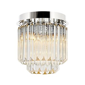 Ar-4302-k30 Krom Kaplama Klasik Avize E14 Metal Kristal 30 Cm