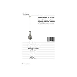 Avonni Av-1697-1k Krom Kaplama Modern Avize E14 Metal Cam 15 Cm