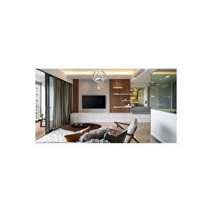 Avonni Av-7014-6118-3k-4tk Krom Kaplama Modern Avize Led Alüminyum Silikon 48x48 Cm