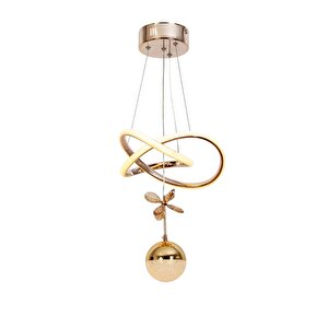 Av-7014-6130-2bkr-1tk Bakır Kaplama Modern Avize Led Alüminyum Silikon 27x27 Cm