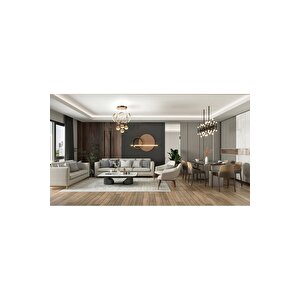 Avonni Av-7014-6162-6bkr-4tk Bakır Kaplama Modern Avize Led Alüminyum Silikon 48x48 Cm