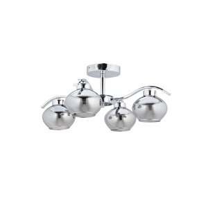 Avonni Av-7013-390-4k Krom Kaplama Modern Avize E27 Metal Cam 65 Cm