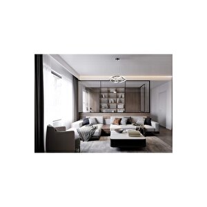 Av-7014-6117-4k Krom Kaplama Modern Avize Led Alüminyum Silikon 45x42 Cm