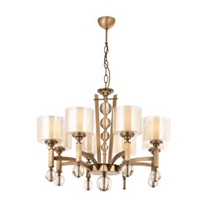 Av-35002-8e Eskitme Kaplama Modern Avize E27 Metal Cam 75 Cm