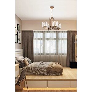 Av-7013-396-4e Eskitme Kaplama Modern Avize E27 Metal Kristal 50 Cm