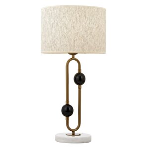 Ml-9138-1bsa Eskitme Kaplama Masa Lambası E27 Metal Kumaş 40 Cm