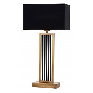Ml-9136-1e Eskitme Kaplama Masa Lambası E27 Metal Kumaş 30 Cm