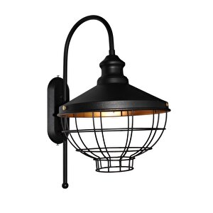 Ap-4106-m1-bsy Siyah Boya Aplik E27 Metal 30x35 Cm