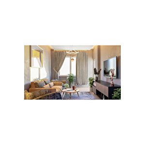 Av-7014-6161-3bkr-1tk Bakır Kaplama Modern Avize Led Alüminyum Silikon 43x43 Cm