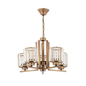 Avonni Av-7013-396-5e Eskitme Kaplama Modern Avize E27 Metal Kristal 50 Cm