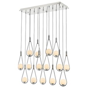 Av-4316-k30x85 Krom Kaplama Modern Avize G9 Metal Cam 85x35 Cm