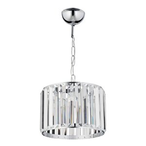 Av-7013-520-t3-k Krom Kaplama Modern Avize E27 Metal Kristal 23 Cm