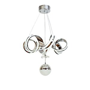 Av-7014-6167-3k Krom Kaplama Modern Avize Led Alüminyum Silikon 45x40 Cm