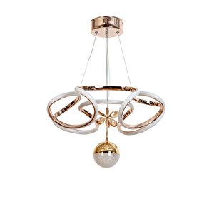 Avonni Av-7014-6117-4bkr-1tk Bakır Kaplama Modern Avize Led Alüminyum Silikon 49x45 Cm