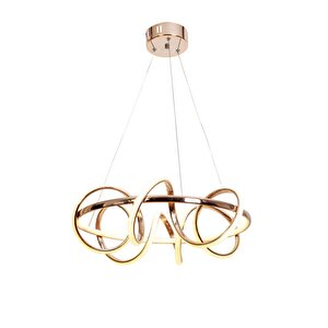 Av-7014-6123-6bkr Bakır Kaplama Modern Avize Led Alüminyum Silikon 52x52 Cm