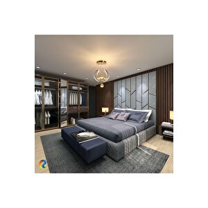 Av-7014-6118-3bkr-4tk Bakır Kaplama Modern Avize Led Alüminyum Silikon 48x48 Cm