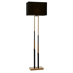 Lm-9125-1bsa Siyah/eskitme Boya Lambader E27 Metal Kumaş 30x22 Cm