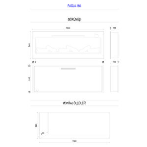 Zaya Pagla 160 - Isıtmalı Elektrikli Şömine